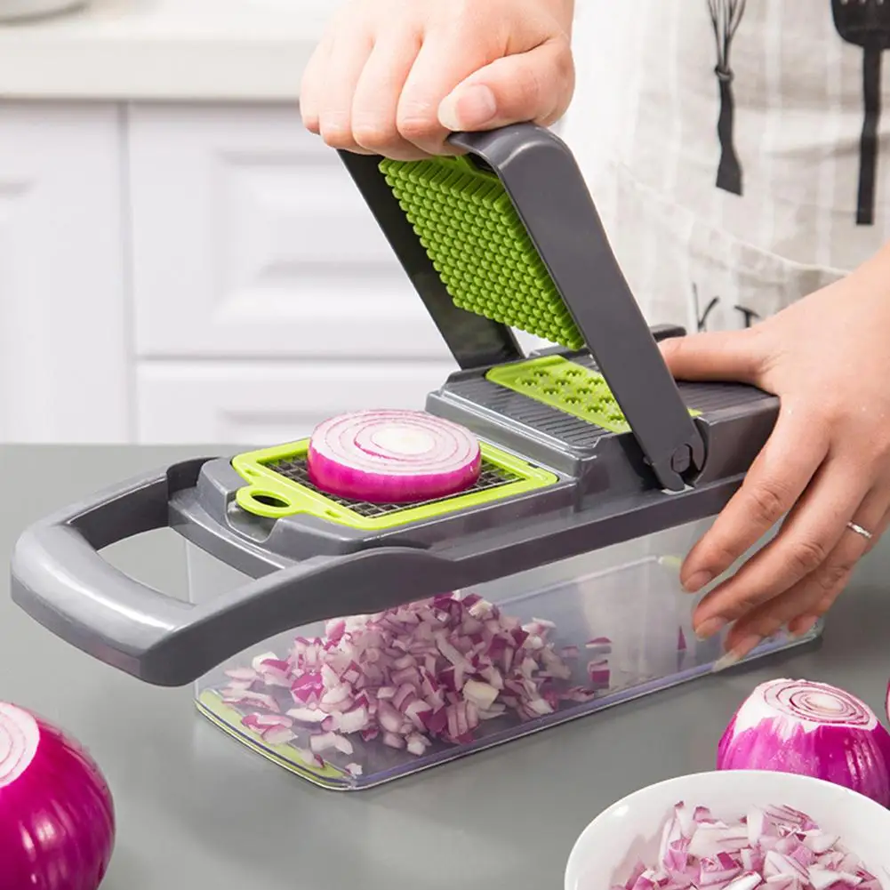 

7-in-1 Kitchen Chopping Artifact Set Multi-function Diced Potato Vegetable Fruit Shred Slicer Cutter Grater Kitchen Grater Tools