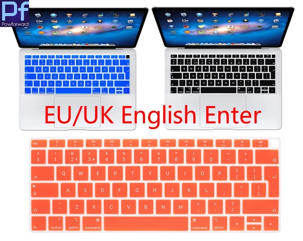 Euro Uk Inglese Tastiera Della Copertura Della Pelle Per Il 2018 Nuovo Macbook Air 13 Pollici Tastiera Della Copertura Della Protezione Per Macbook Ai