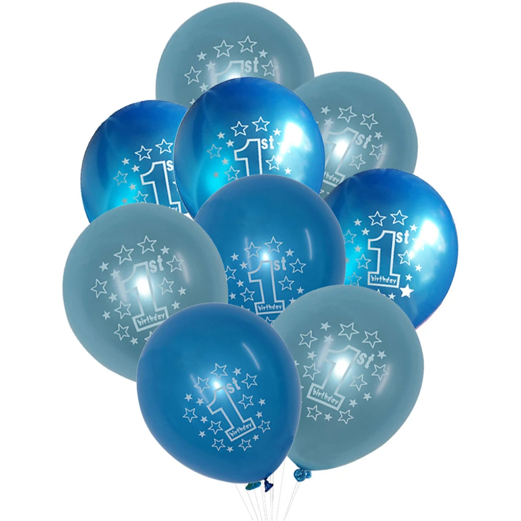

20PCS 1st Birthday Balloons Printed Number Party Latex Balloons Birthday Balloon Set Party Decorations