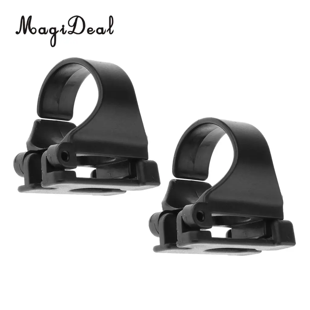 2 Pieces Durable Scuba Dive Universal Plastic Clip Snorkel Keeper Retainer Replacement Snorkeling Equipment (Black)