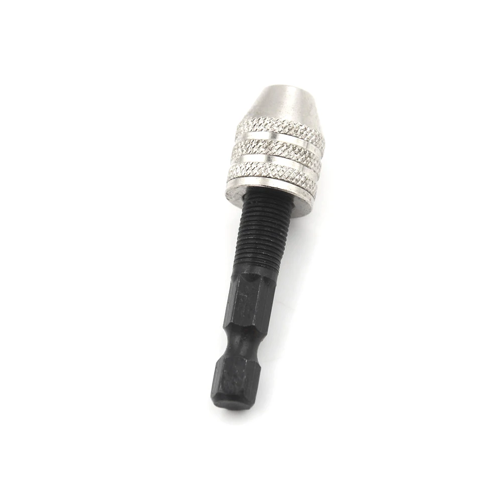 0.3-6.5mm Mini Electric Grinder Drill Chuck +6.35mm 1/4" Hex Shank Universal Drill Bit Converter Screwdriver Driver Adaptor
