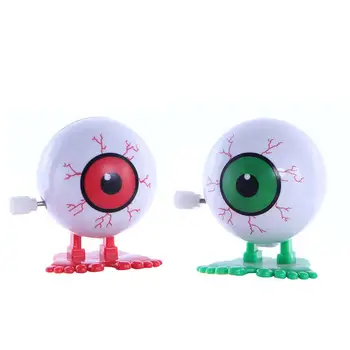 

New 2Pcs Funny Plastic Cartoon Jumping Eyeball Wind Up Clockwork Kids Child Toy