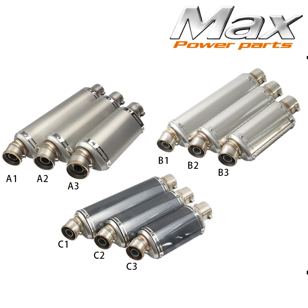 51mm*310mm 370mm 440mm GY6 Exhaust Motorcycle Universal Scooter GP