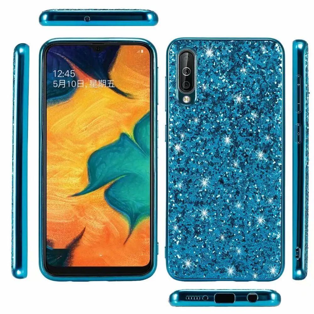 Чехол для samsung Galaxy A50, роскошный блестящий чехол с блестками, задняя крышка для samsung Galaxy A10 A20 A30 A40 A50 A70, чехол для телефона