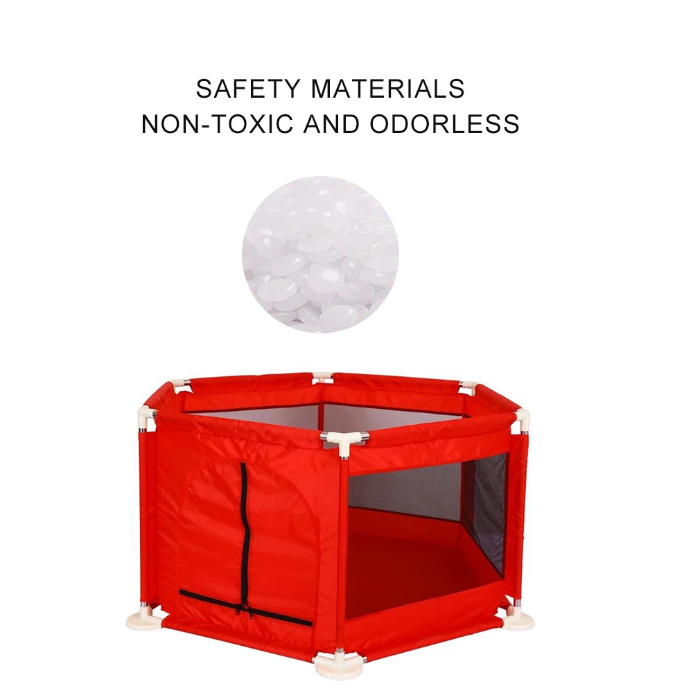 Folding Baby Fence Ball Pool Kids Playpen Safe Barrier for Bed 0-6 Years Children's Playpen Oxford Cloth Pool Balls Child Fence