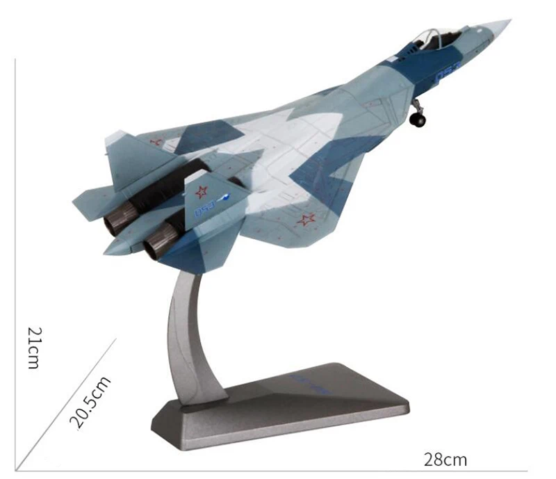 1: 72 Su-57/T-50 сплав 4-го поколения истребитель русская статическая имитация Игрушечная модель самолета статическая модель мемориал