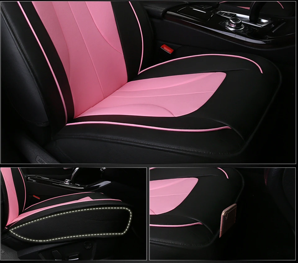 Роскошный Авто универсальный чехол из искусственной кожи для автомобильных сидений Автомобильные чехлы для сидений автомобиля Лада Тойота Ниссан Сузуки для Opel Honda ford volvo