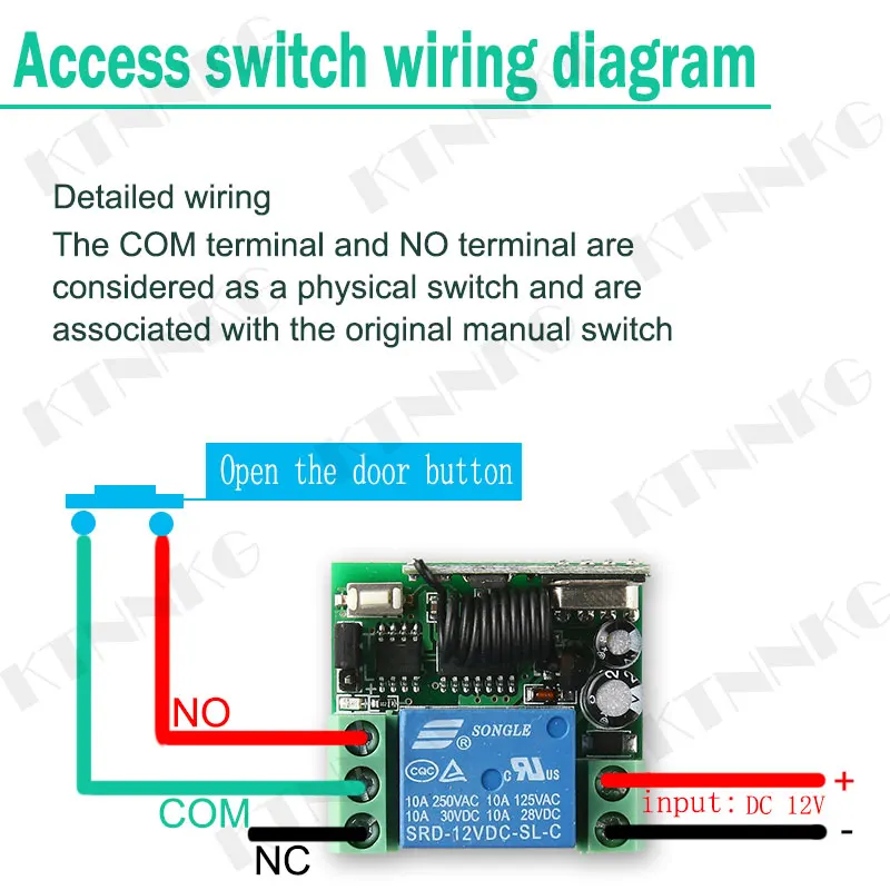 DC 12V 10A 1 Channel Remote Control Switch Wireless Receiver Relay Module for RF 433MHz Remote Garage Lighting Electric Door DC 12V 10A 1 Channel Remote Control Switch Wireless Receiver Relay Module for RF 433MHz Remote Garage Lighting Electric Door