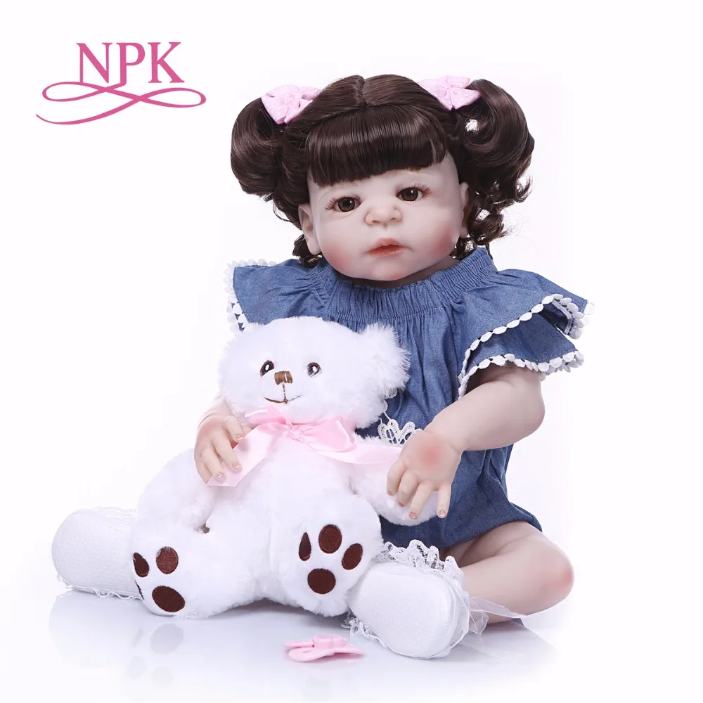 

Bebes reborn toys doll NPK full silicone reborn baby dolls girls 23"57cm children gift toy doll princess menina boneca reborn