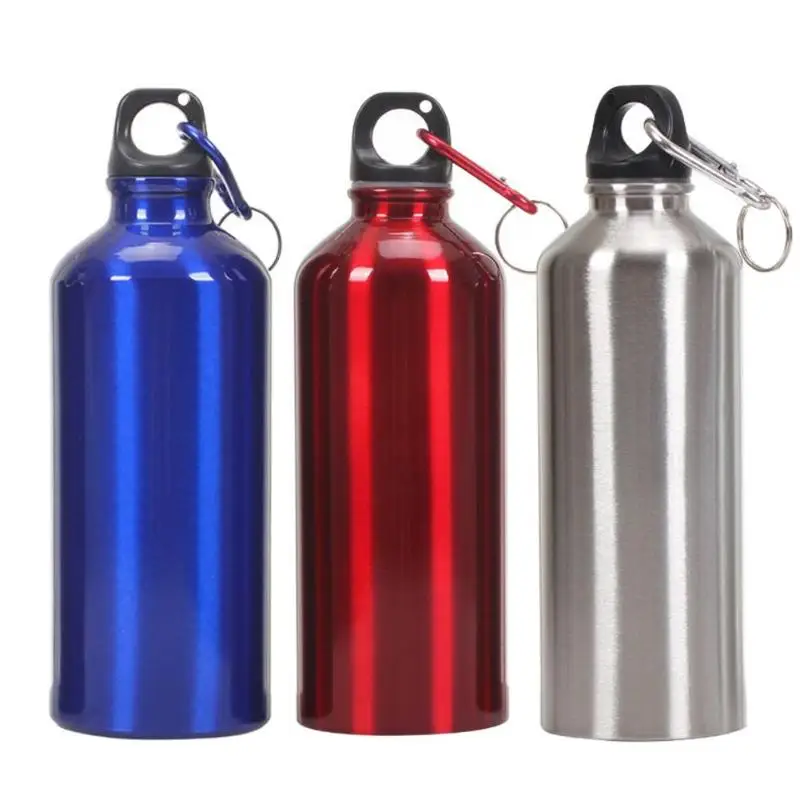 Портативная бутылка для воды 400 мл 500 мл 600 мл Пластиковые велосипедные спортивные бутылки для воды из алюминиевого материала