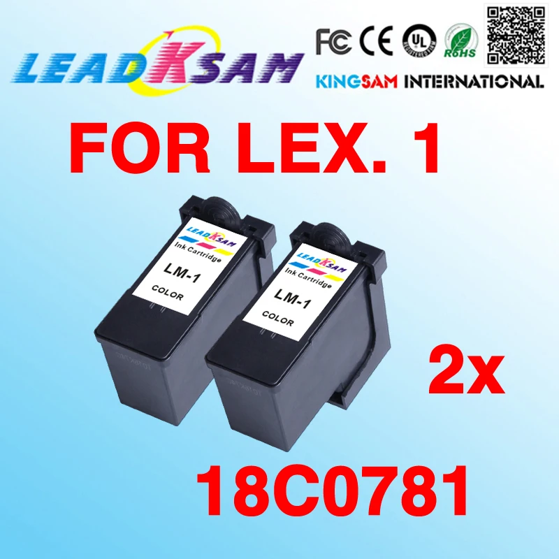 2x чернильный картридж Leadksam совместимый с Lexmark 1 NO.1 X3470 X2300 X2310 X2330 X2350 X2470 X3330 X3370 Z730 Z735