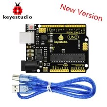 Новинка! Keyestudio супер UNO R3 ATmega 328 плата расширенный MP2307DNSOP-8+ USB кабель для Arduino DIY проект