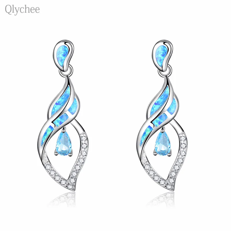 Qlychee 1 пара Мода 925 серебро Tubular Droplight висящие серьги для женщин Vogue модные женские