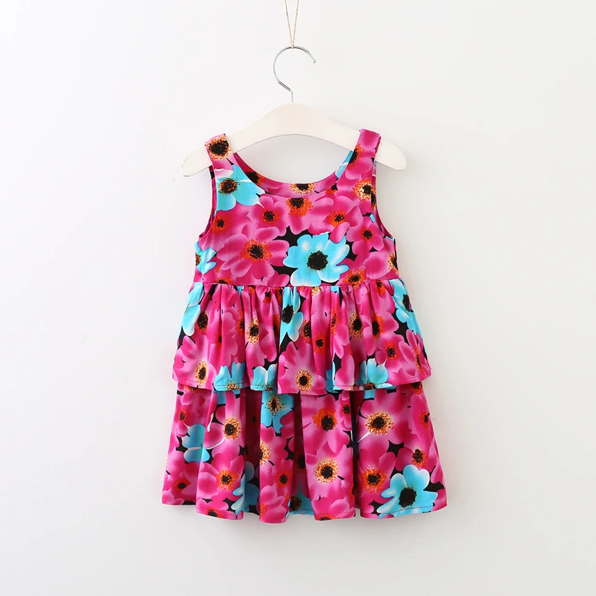 Children Princess Kids O Neck Tiered Dresses Wholesale Baby Boutique ...