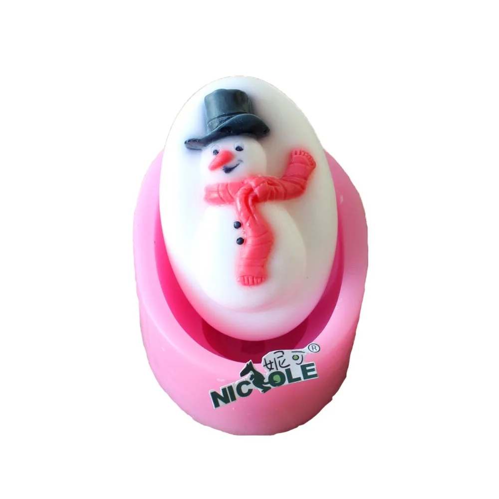 

Snowman Silicone Christmas Soap Mold Craft DIY Handmade Soap Candle Mould