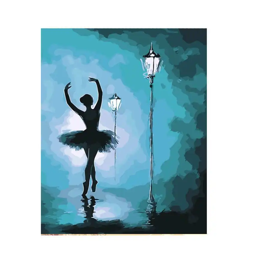 

Decoration Oil Painting For Living Room,Night Ballet,Oil Painting By Numbers,Diy Paint By Number
