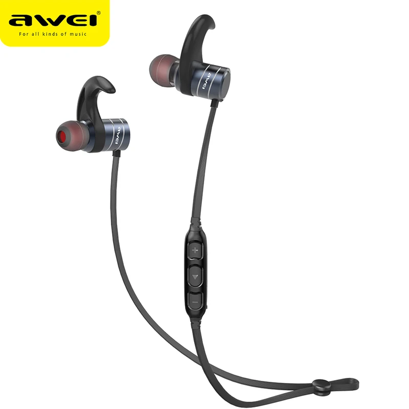 

AWEI AK1 Wireless Earphones Bluetooth Earphone Headphones Sport Waterproof Stereo Headset For Phone With Magnetic Control ON/OFF