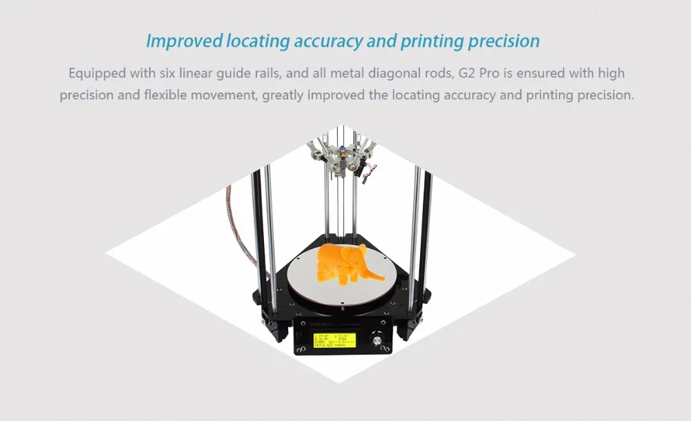 Geeetech 3d принтер автоматическое выравнивание Delta rostock Mini G2 модернизированный DIY наборы LCD2004 бесплатно