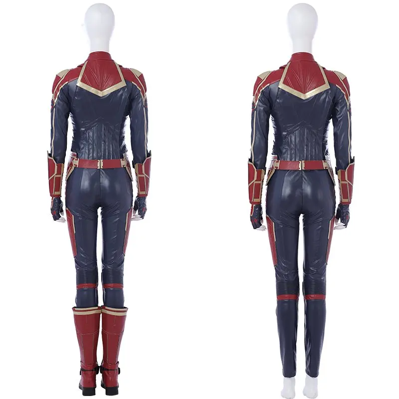  Captain Marvel Cosplay Costume Carol Danvers Superhero Halloween Costumes Ms. Marvel Jumpsuit Cospl