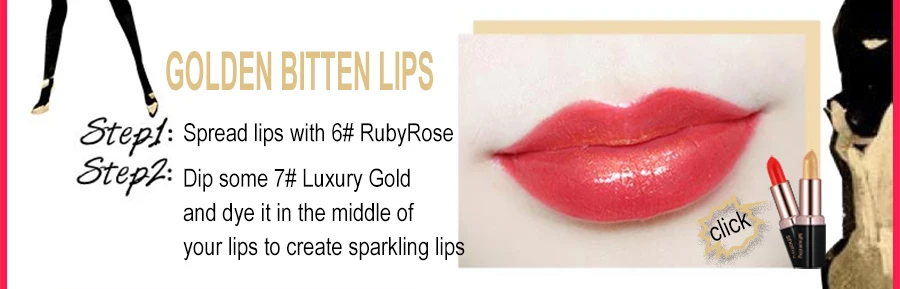 16 golden bitten lips