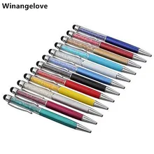 Winangelove 100 шт. 2 in1 кристалл алмаза емкостный стилус ручка для iphone 3G 4S 4 4 г 5C 5S 6 7 Сенсорный экран