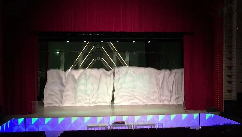 power drop stage backdrop curtain machine dmx control stage hanger