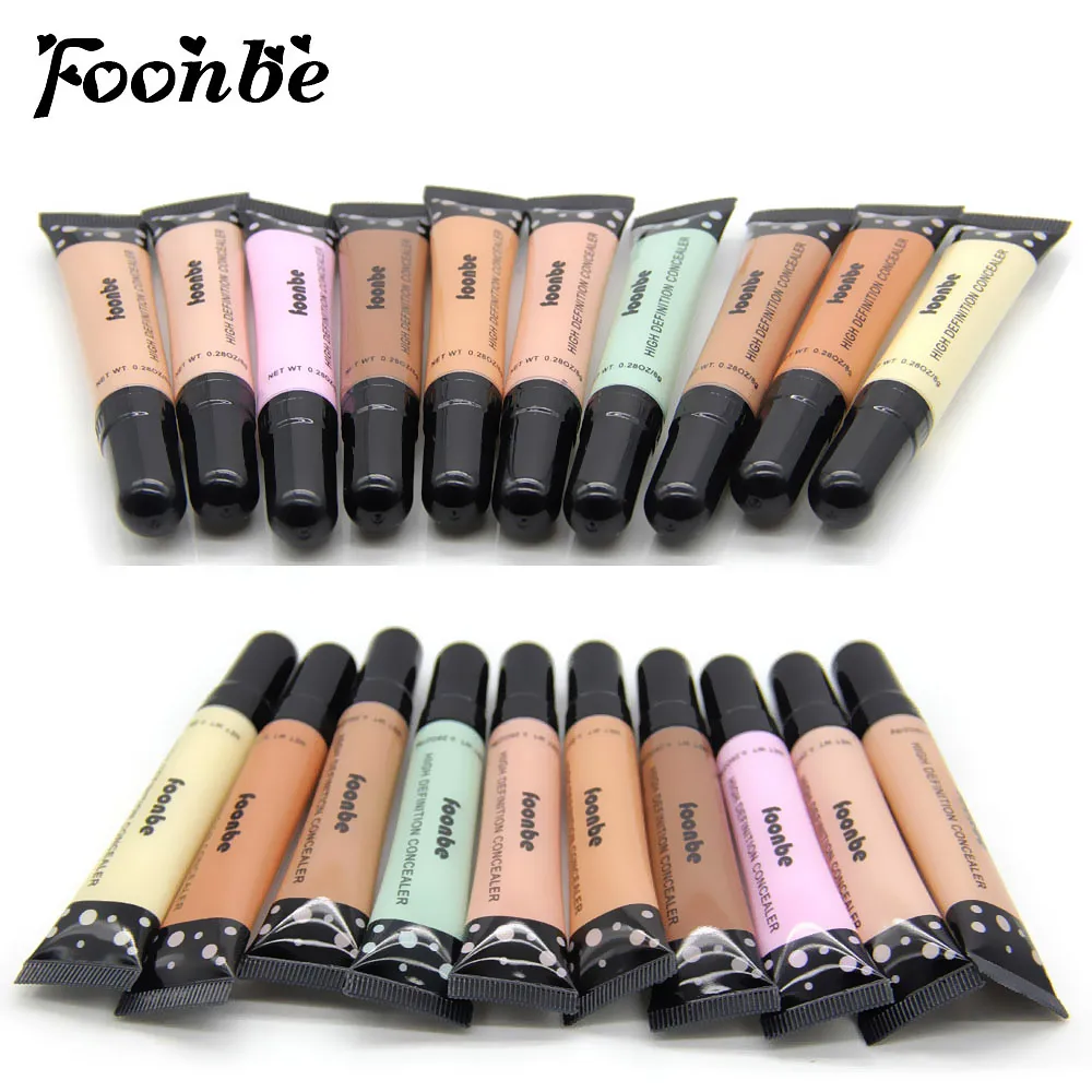 

Face Makeup Concealer Cream Smooth Cosmetics Long-lasting Corrector Blue Pink Creams Make up Base Liquid Foundation Highlighter
