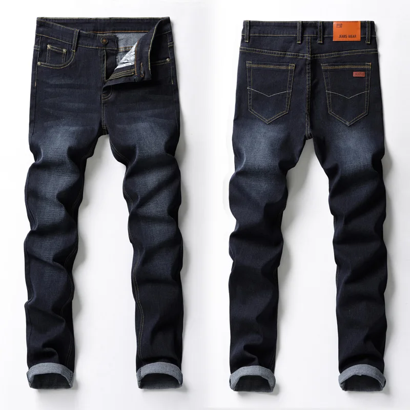 Новые весенние хлопковые мужские джинсы высокого качества деним знаменитого бренда мягкие мужские брюки мужские модные большие размеры 36 38