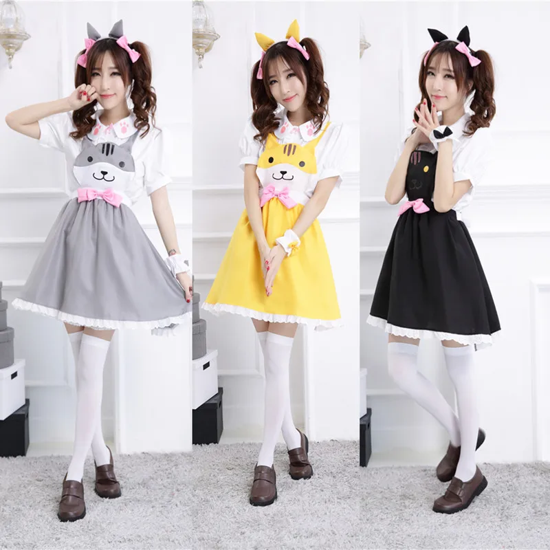 

Anime Neko Atsume cosplay Cute sweet lolita dress cos Halloween party dress COS cat soft sister Japanese dress