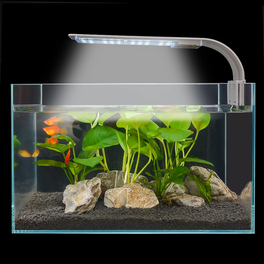 Senzeal X9 супер тонкий светодиодный светильник для аквариума, светильник для аквариума с зажимом, светильник для растений, светильник для выращивания 15 Вт, лампа для пресноводного аквариума 220 В/110 В