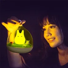 Newest Design Night Lamp Totoro Cute Portable Touch Sensor USB LED Lights Lamps Lamp For Baby Bedroom Sleep Lighting Art Decor