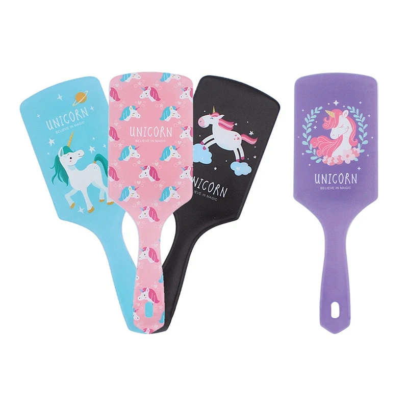 

Wholesale Cute Animal Anti-static Hair Brush Massage Comb Shower Wet Detangle Hair Brush Salon Hair Styling Tools Four Colors