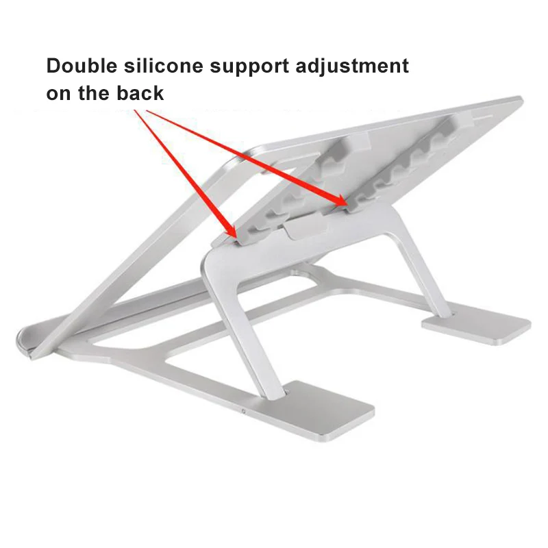 Universal Aluminum Laptop Stand Folding Adjustable Holder Rack for Notebook Tablet XJ66