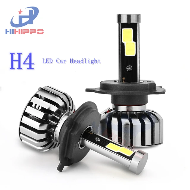 HIHIPPO Универсальный H4 COB для Фар Автомобиля Луковицы 12 В 80 Вт 8000LM Авто Передняя Лампа Автомобильные Фары Заменить Галогенные Ксенона H4