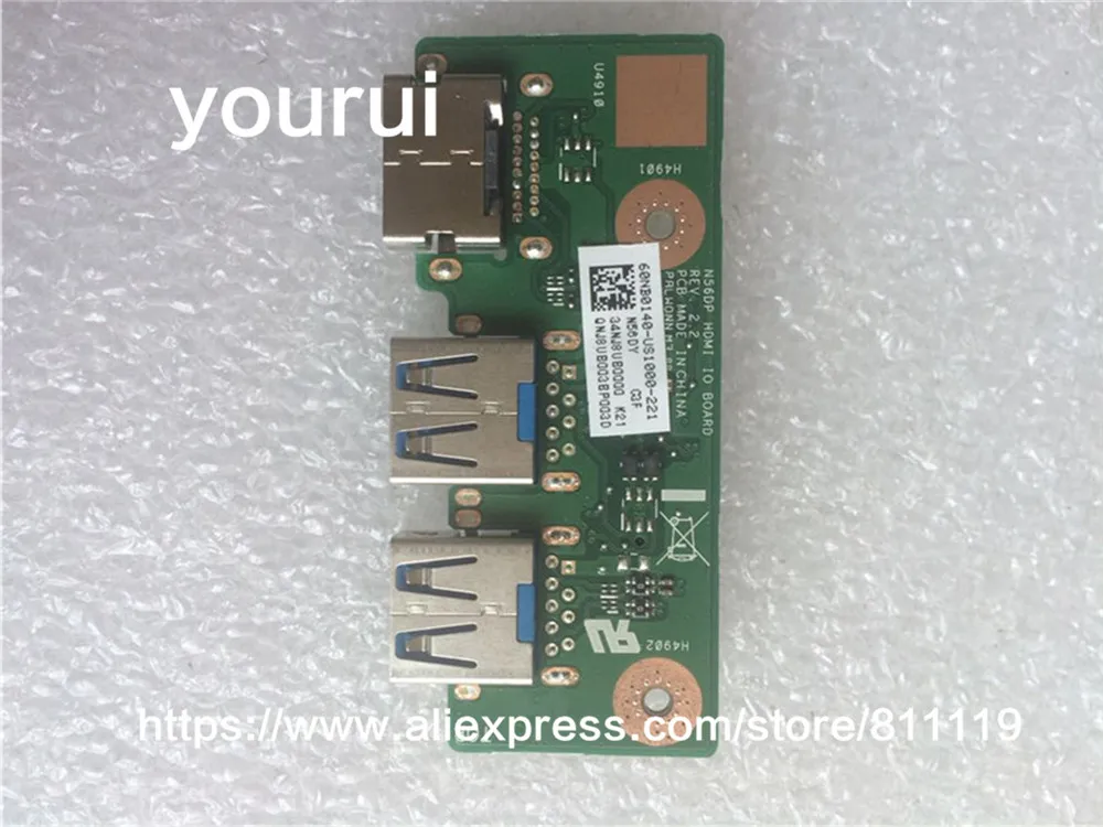 Yourui для ASUS N56V N56VM N56D N56DP USB HDMI Плата IO Плата|Органайзеры кабеля| |