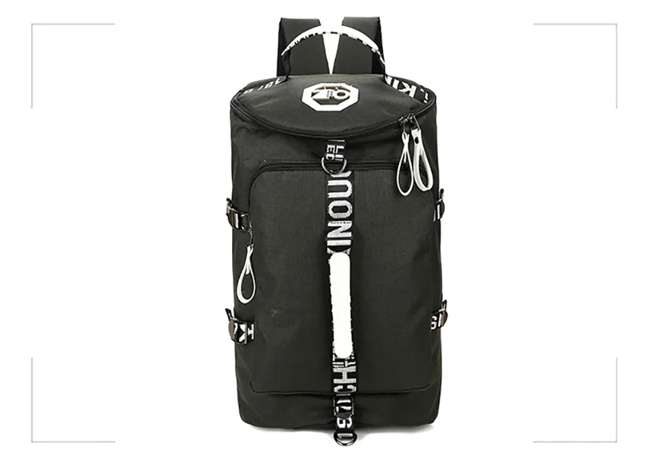 Спортивная сумка для фитнеса, 2 в 1, сумка для бодибилдинга, спортивные сумки с обувью для хранения, для путешествий, рюкзак и Сумка-тоут - Цвет: Black Color