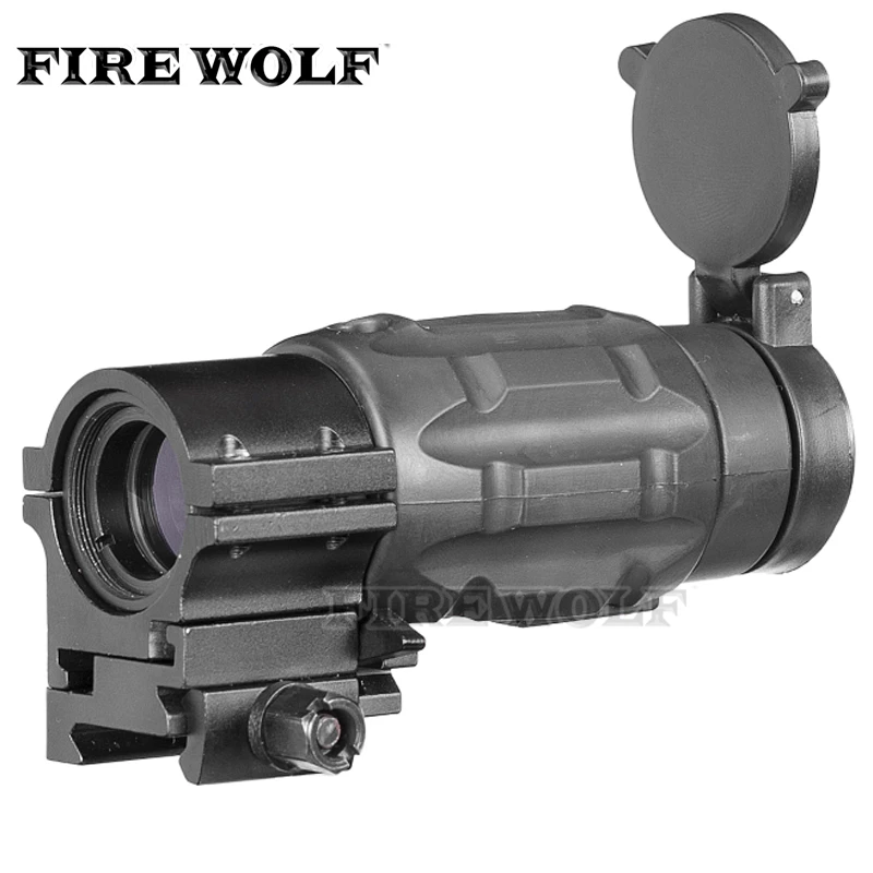 

Tactical Hunting Red Dot Optic Sight Gun Holographic Rifle Scope AP Style 3X Magnifier Scope With QD Twist RIS Weaver Mount