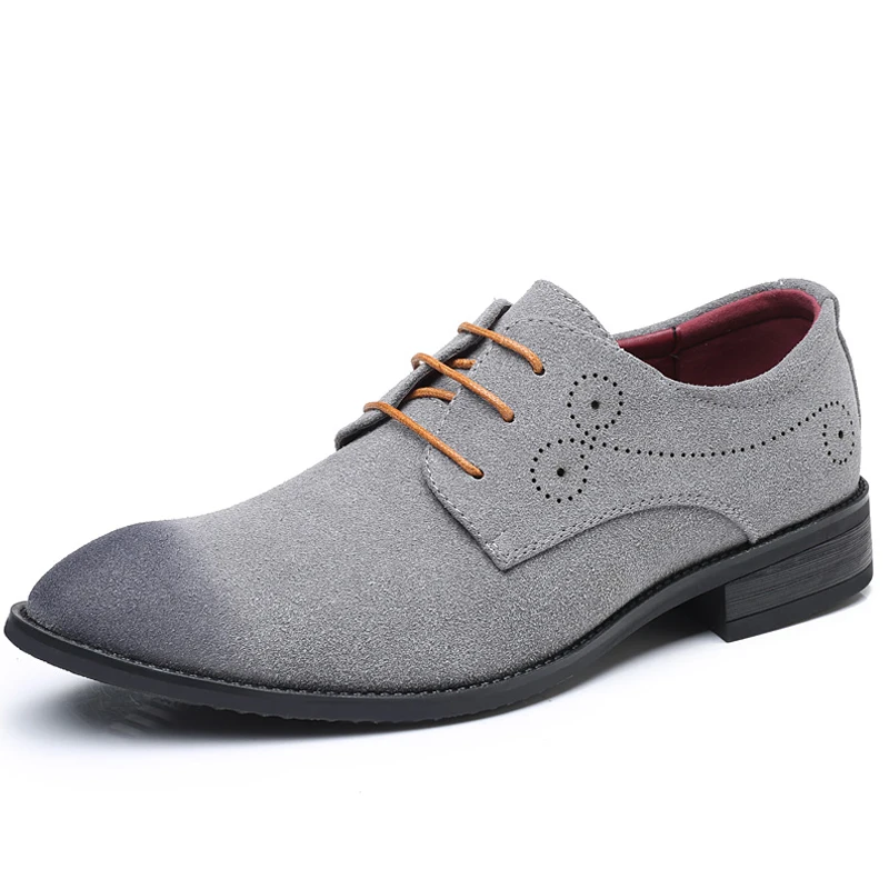 XINYIDA Retro Oxford Men Shoes PU Suede Leather Spring Autumn Casual Male Dress Plus Size 38-48 | Обувь