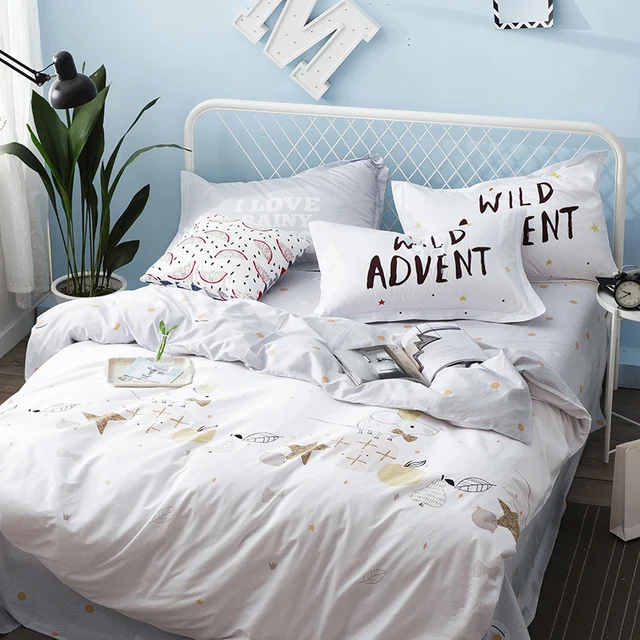 Mouse Duvet Cover Set 100 Cotton Pear And Star Pattern Printing Mouse Duvet Cover Set 100 Cotton Pear And Star Pattern Printing Bedding For Childern