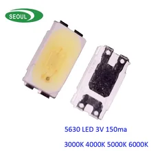 Действительно 0,5 Вт 5630 Светодиодный 100 шт чип 5000K 3000K 3,0-3,4 V 150ma самый большой светодиодный чип Быстрая