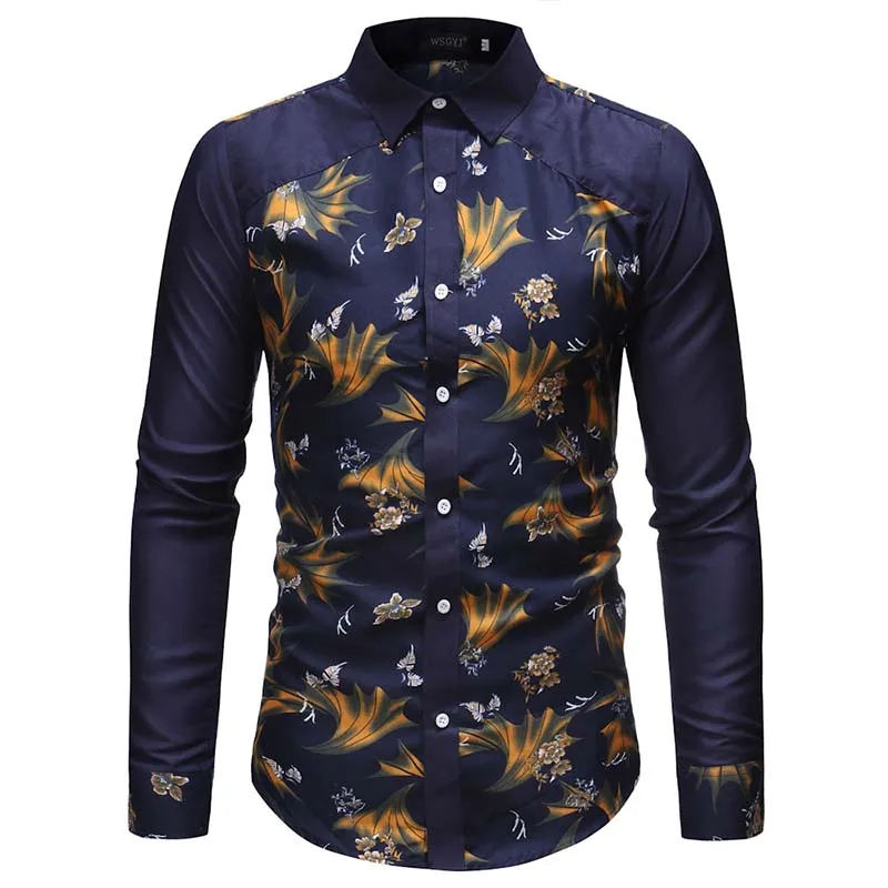 Camisa de flores 2019 nueva marca de hombre Camisa de moda