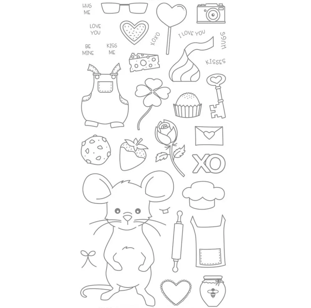 

Mouse/Transparent Clear Stamps for DIY Scrapbooking/Card Making/Kids Christmas Fun Decoration Supplies