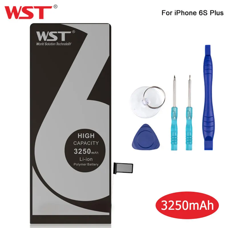 WST Оригинальный аккумулятор для Apple iPhone 6S Plus большой емкости 3250 мАч
