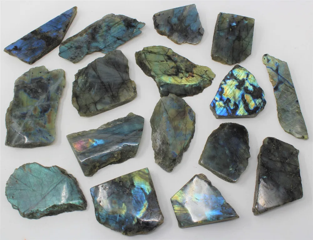 Labradorite Naturale Campioni Di Minerali Una Faccia Di Pietra Levigata Pietra Grezza Pietra Preziosa Reiki Guarigione