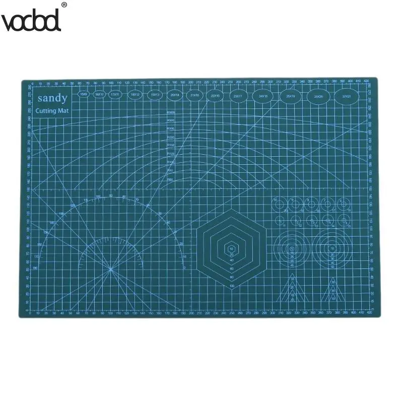 

A3 PVC Cutting Mat Pad Patchwork Double Side Self-healing Fabric Leather Paper Craft Non Slip DIY Cut Board Tools VODOOL