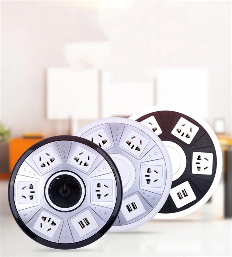 Цена Новая расширенная Мощность Cube USB гнездо ЕС Plug 5 Розетки 2 Порты Адаптеры питания кабель удлинитель multi выключатель розеток удлинитель 1.8M