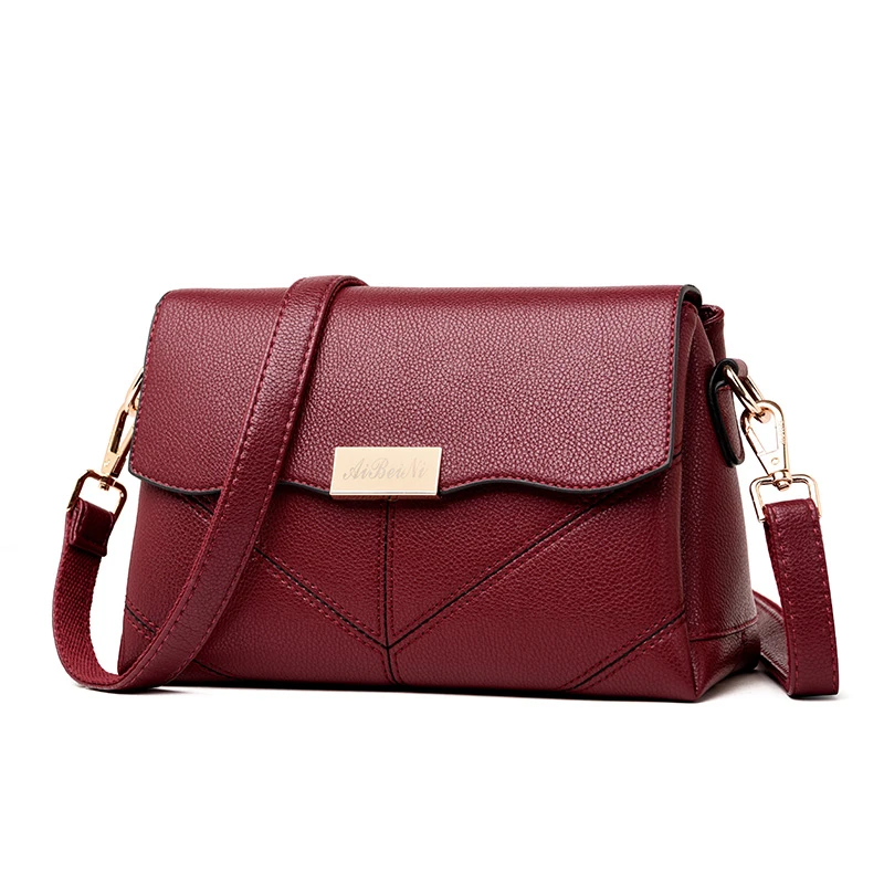 Luxury Brand High Quality Leather Crossbody Bags For Women 2018 Small Flap Women Messenger Bags