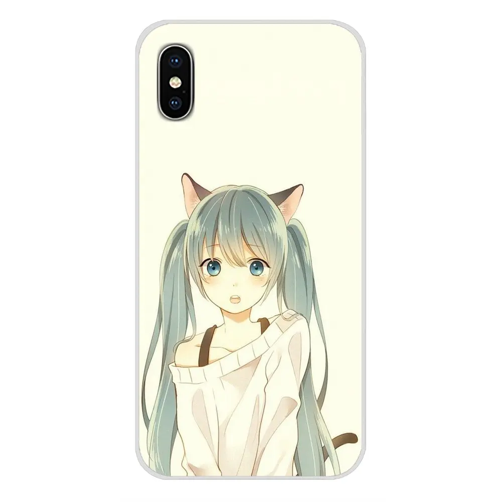 Для Xiaomi Mi6 A1 5X 6X Redmi Note 5 5A 4X 4A 4 3 Plus Pro pocophone F1 прозрачный мягкий чехол для аниме Neko Cat