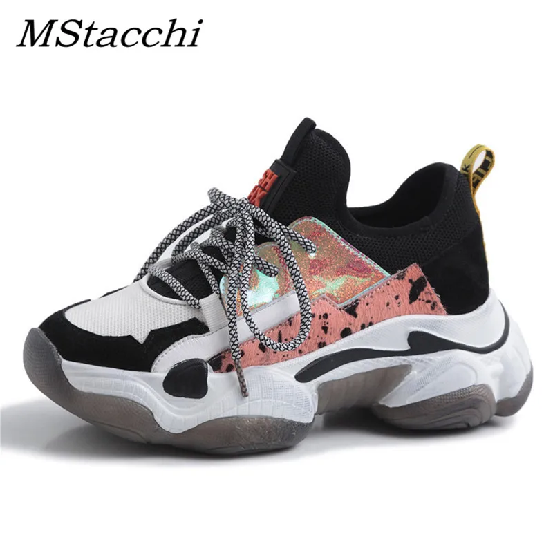 MStacchi/ Популярные летние сетчатые кроссовки; женская дышащая повседневная обувь; женские шикарные кроссовки на плоской подошве; Студенческая обувь для папы из конского волоса