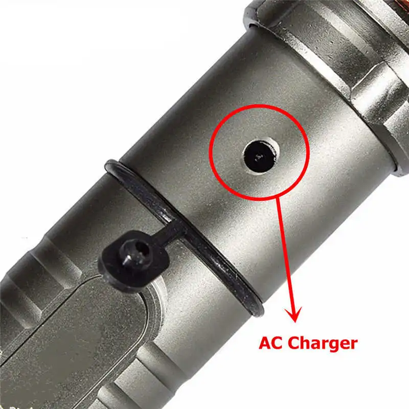 20000LM Tactical T6 LED 7 Modes Zoomable Flashlight Torch 18650 Charger powerful led flashlight rechargeable #4S6 (4)